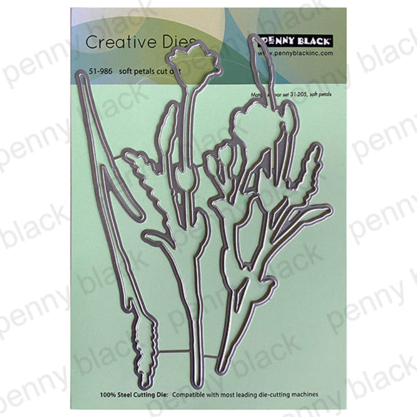 Penny Black Soft Petals Clear Stamp and Die Set image 2