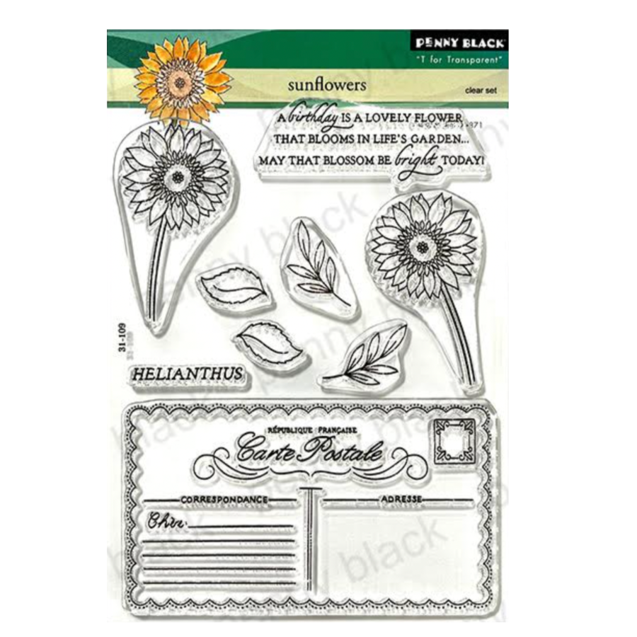 Penny Black Sunflowers Clear Stamps 31-109