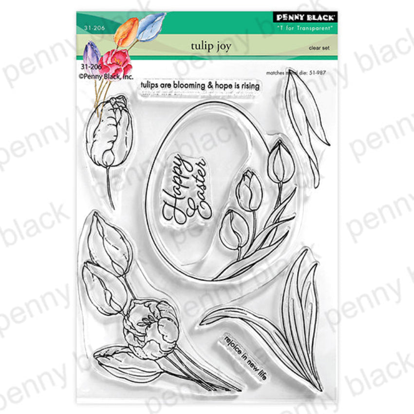 Penny Black Tulip Joy Clear Stamps 31-206