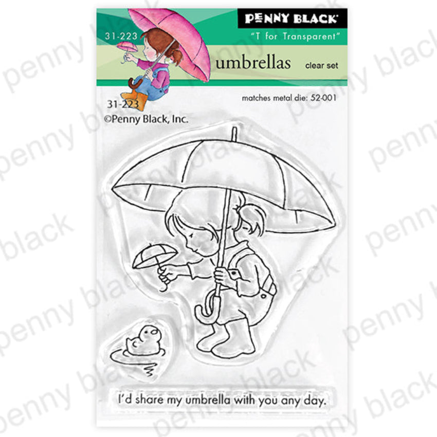 Penny Black Umbrellas Clear Stamps 31-223