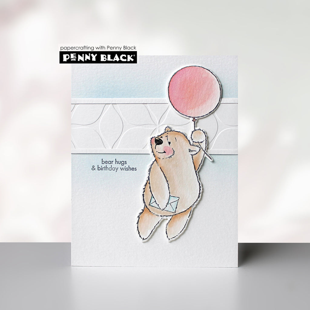 Penny Black Up Up and Away Clear Stamp and Die Set birthday wishes