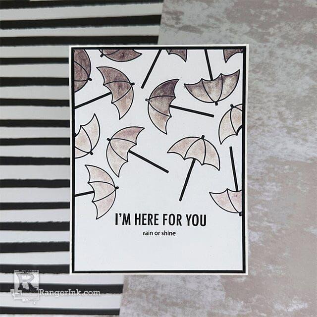 Ranger Stark White Cardstock Simon Hurley Create hua67467 Rain Or Shine Card | color-code:ALT03