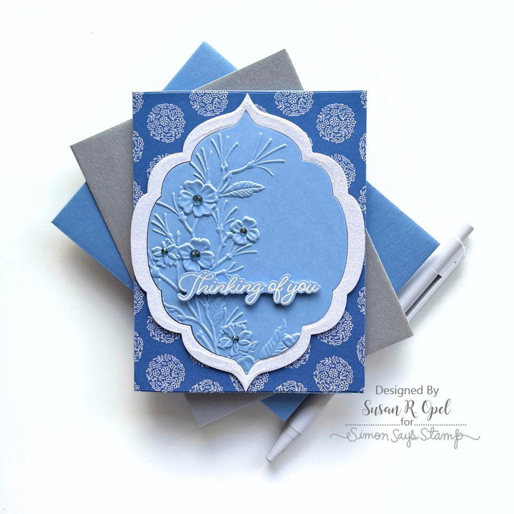 Simon Says Stamp Petal Tipped Labels Wafer Dies 8013sd You Are My Favorite Thinking of You Card