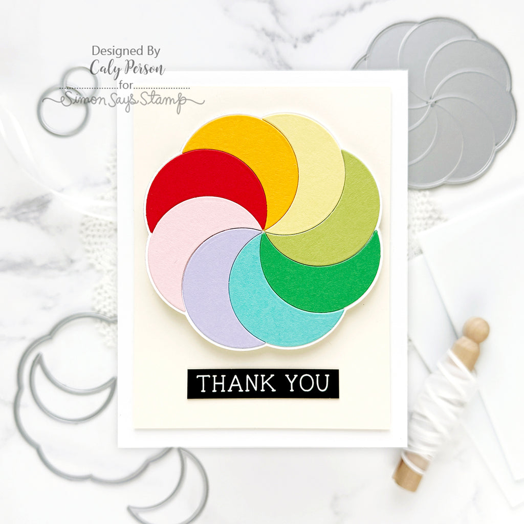 Simon Says Stamp Petal Pattern Wafer Die 1259sdc Favorite Things Thanks Card | color-code:ALT01