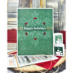 Simon Says Stamp Embossing Folder Pine Needle Snowflake sf538 DieCember Holiday Card