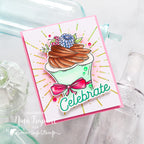 Pink and Main Birthday Sentiments Stickies Adhesive Transfers pmf197 cupcake | color-code:ALT01