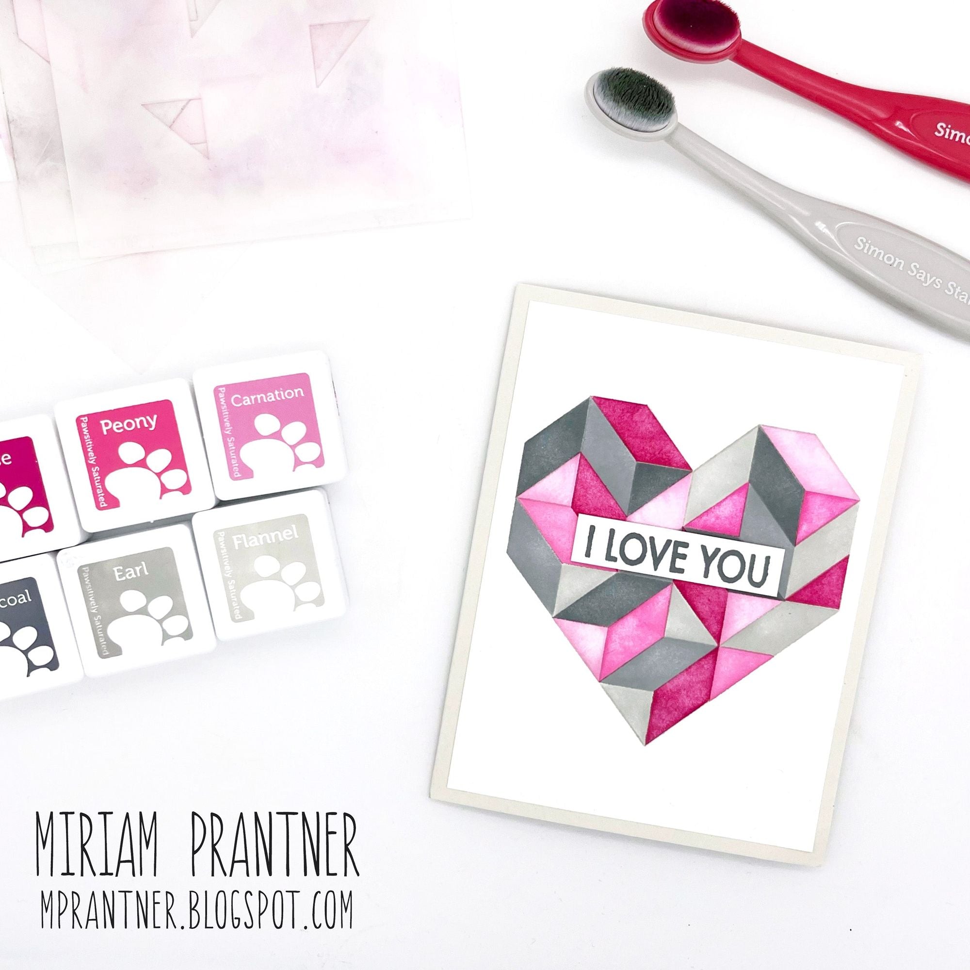 Simon Says Stamp Pawsitively Saturated Ink Cubes Pink Blooms ssc601 Dear Friend Love You Card | color-code:ALT01