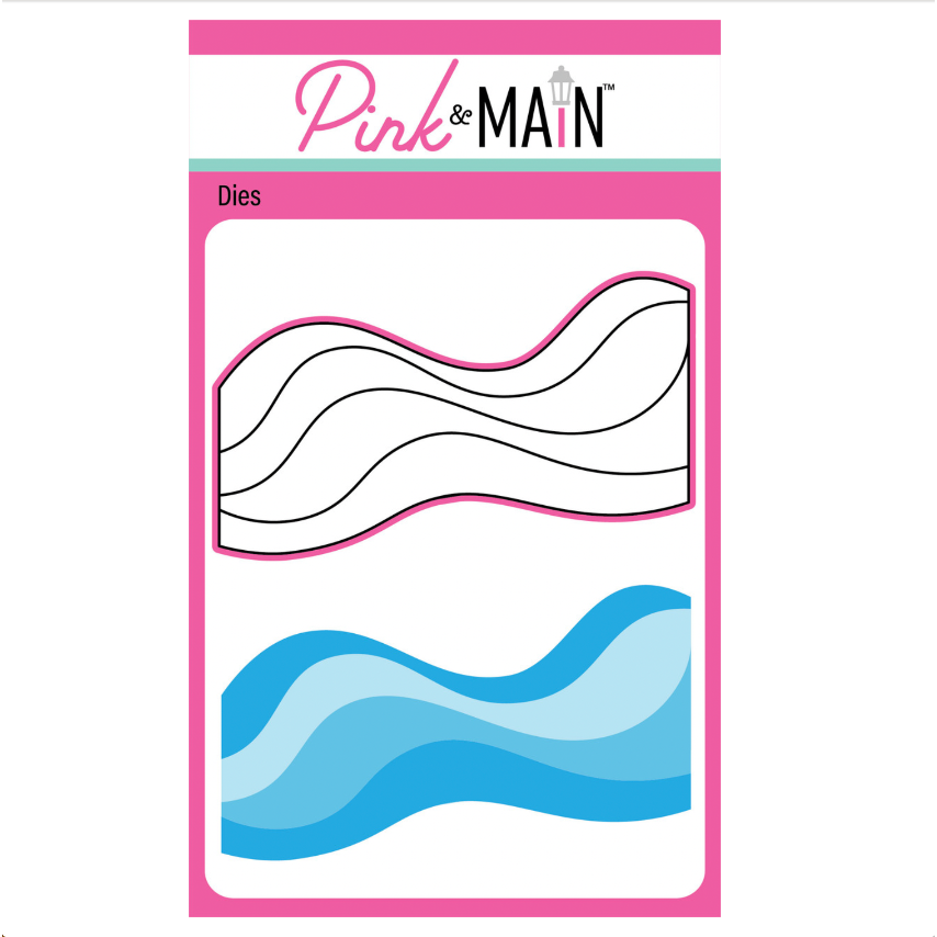 Pink and Main Abstract Waves Dies pnm884