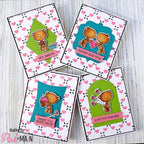 Pink and Main BEAR HUGS Clear Stamps PM0587 thank you