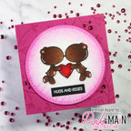 Pink and Main BEAR HUGS Dies PNM488 heart