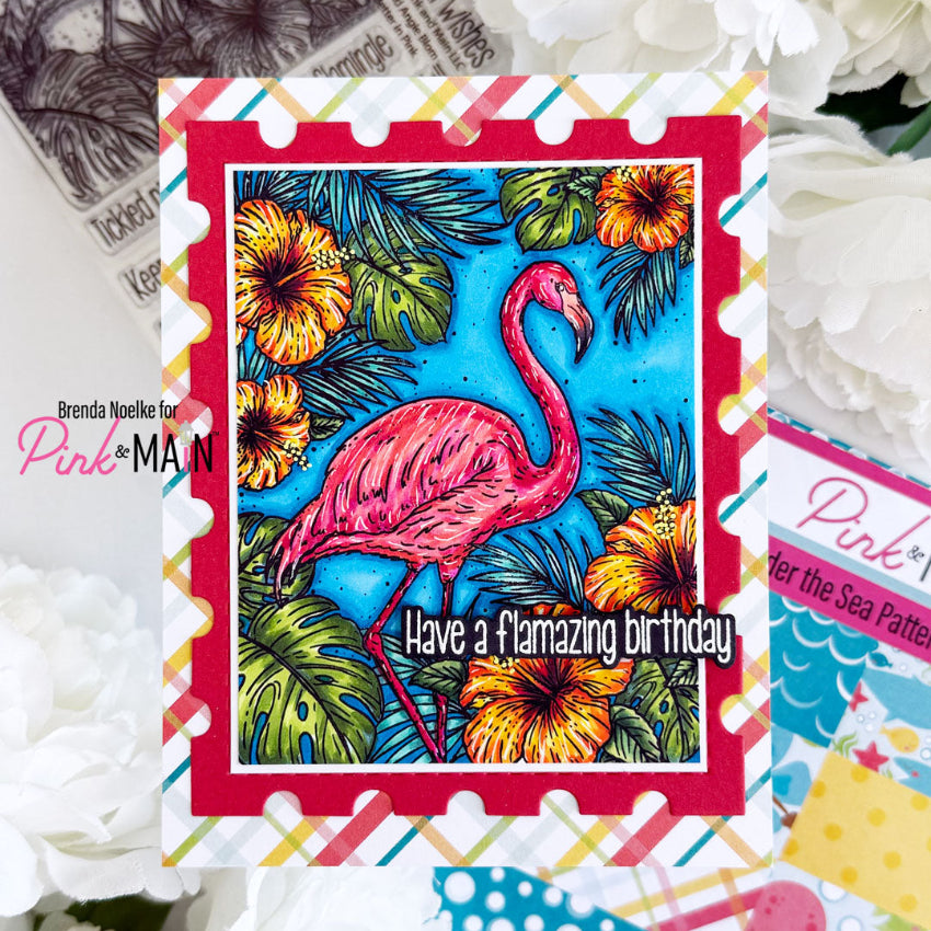 Pink and Main Better in Pink Dies pnm878 tropical flowers birthday