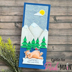 Pink and Main Big Bear Clear Stamp and Die Set mountains