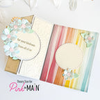 Pink and Main Circle Flip Card Dies pnm718 flowers
