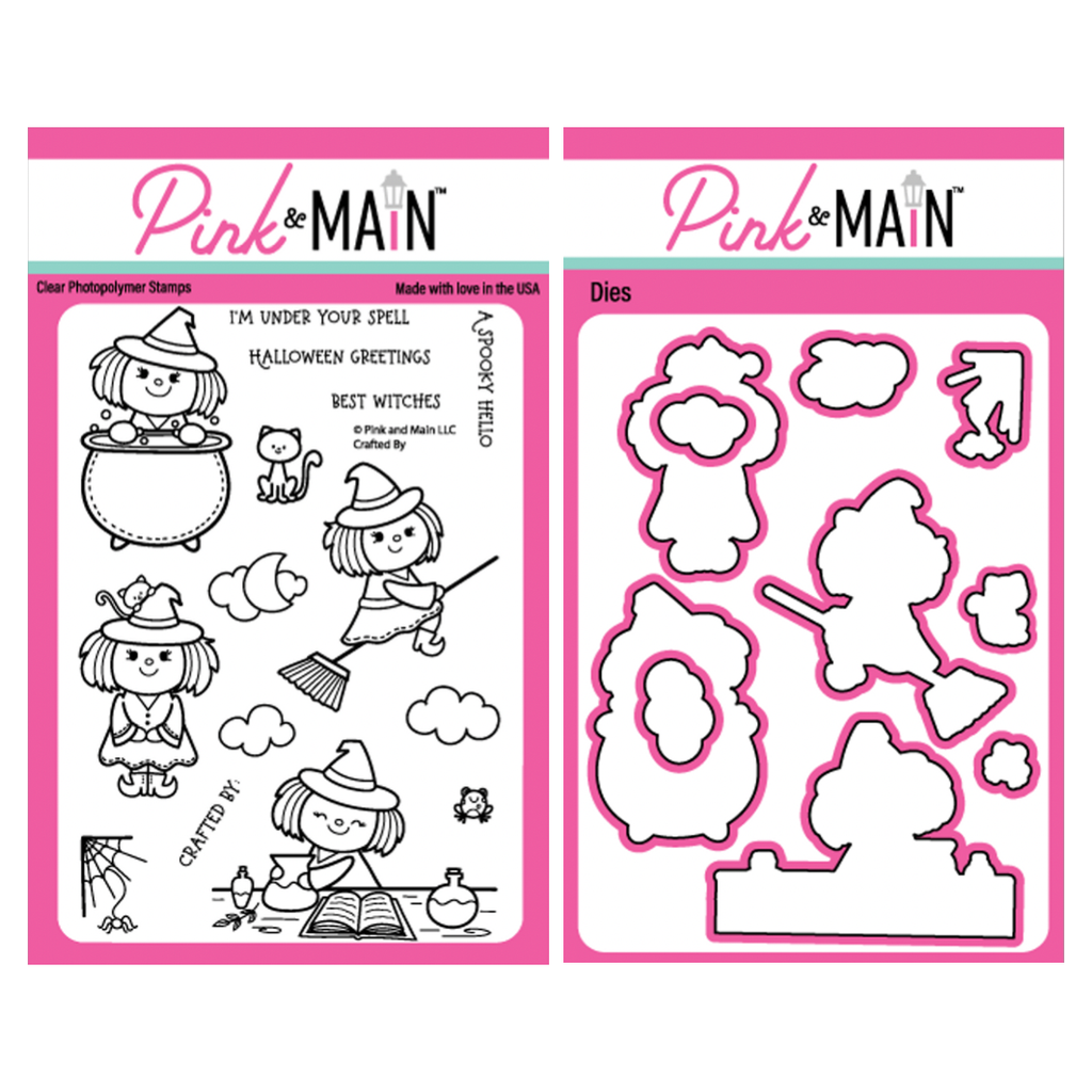 Pink and Main Crafted By Clear Stamp and Die Set