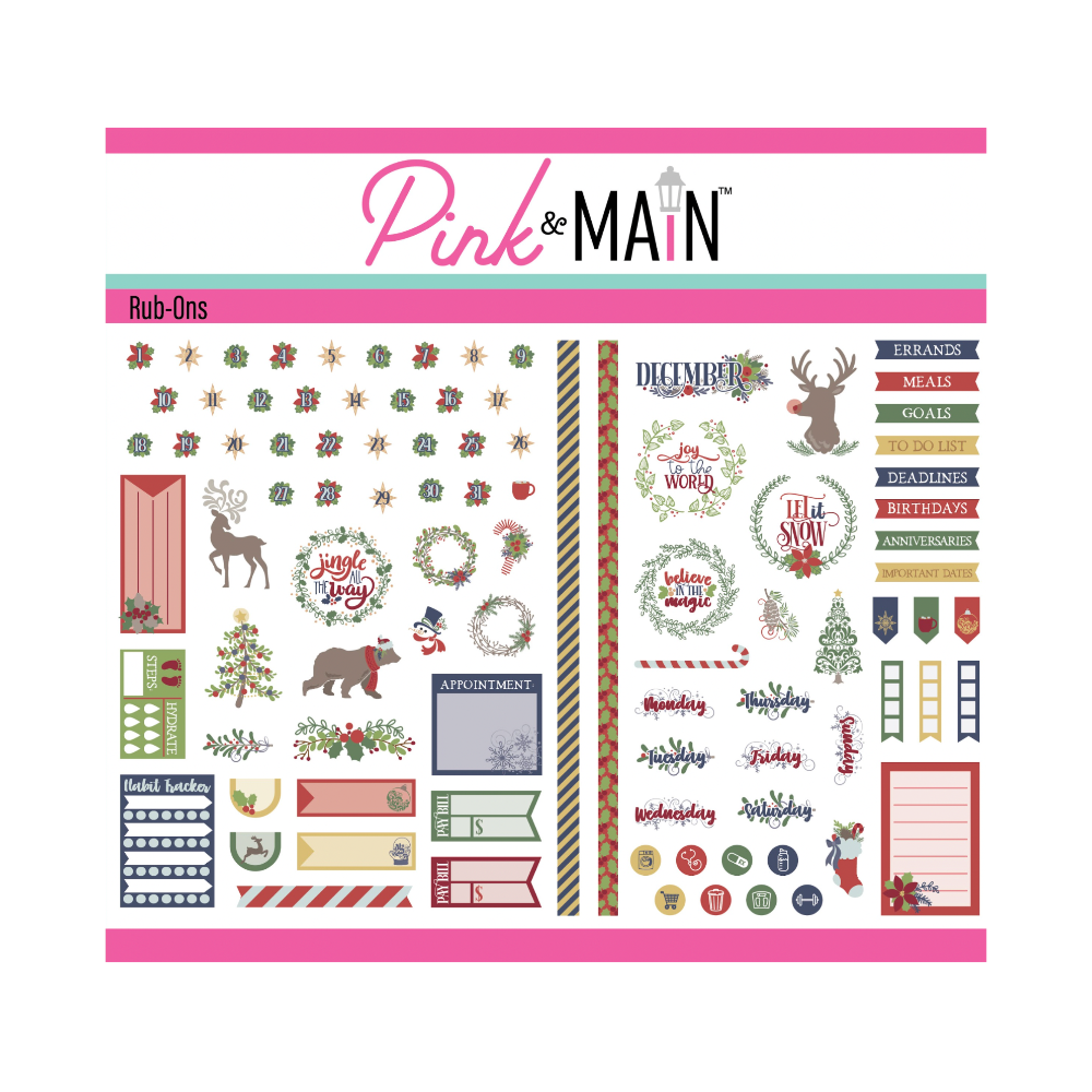 Pink and Main December Rub Ons pmr004