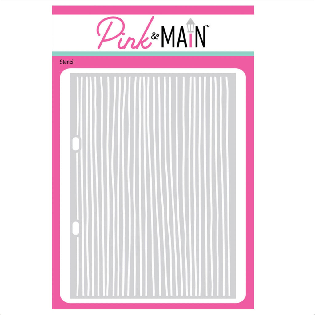 Pink and Main Doodled Stripes Stencil pms145