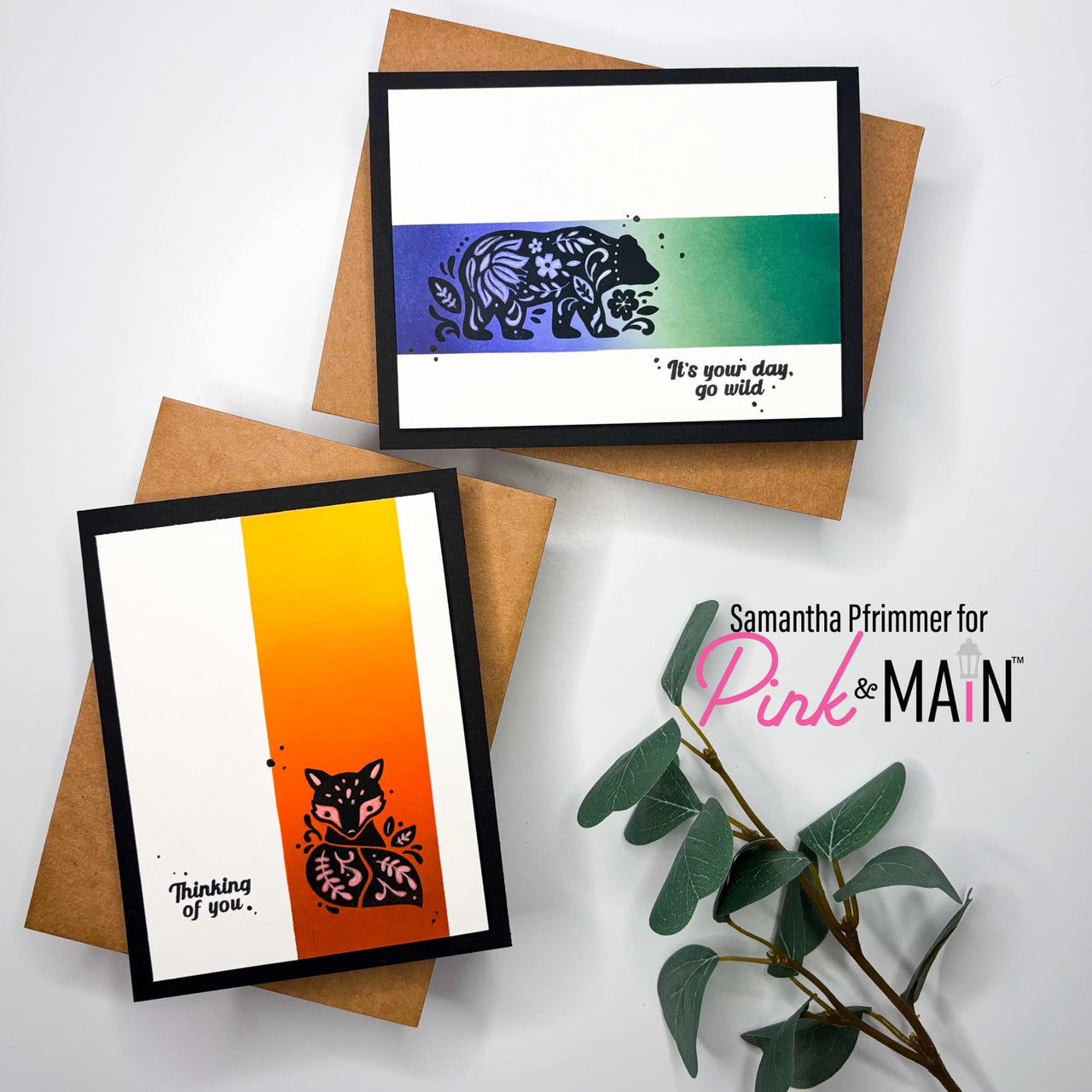Pink and Main Go Wild Clear Stamps pm0748 animals