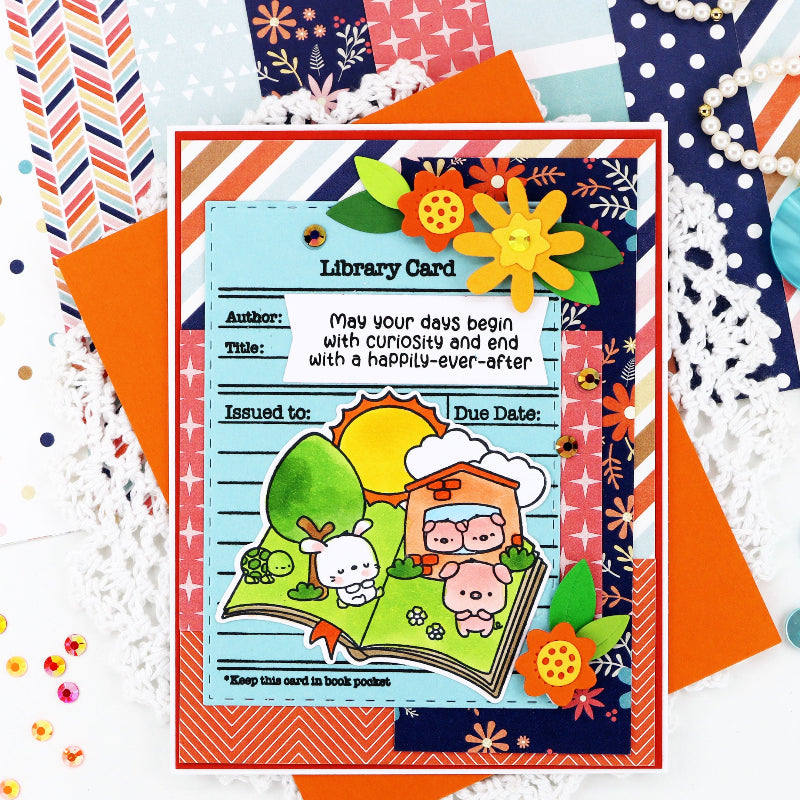 Pink and Main Good Story Dies pnm857 orange flowers