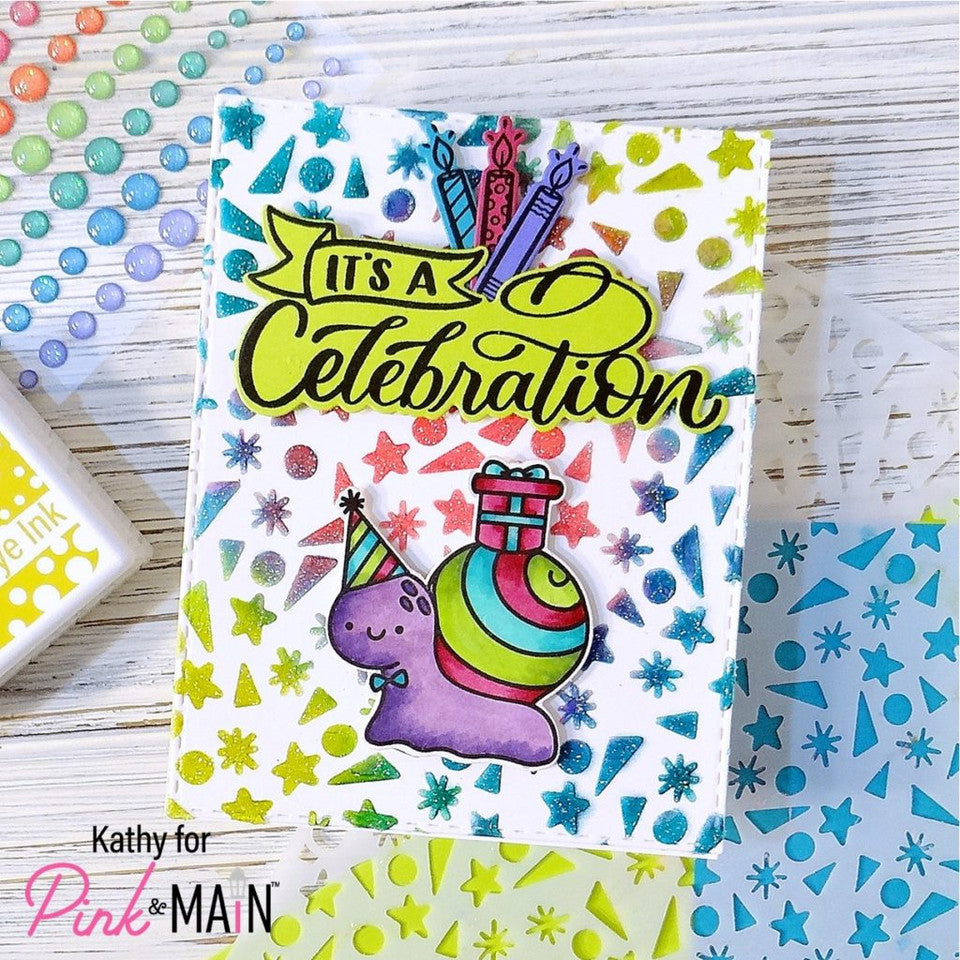Pink and Main It's a Celebration Dies PNM509 snail