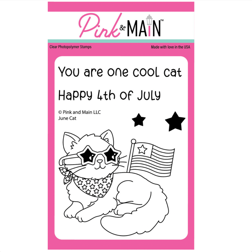 Pink and Main June Cat Clear Stamps pm0882