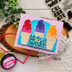 Pink and Main Make a Wish Dies PNM450 stripes