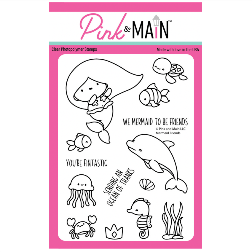 Pink and Main Mermaid Friends Clear Stamp and DIe Set product image 1