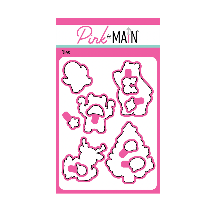 Pink and Main Merriest of Wishes Clear Stamp and Die Set image 2
