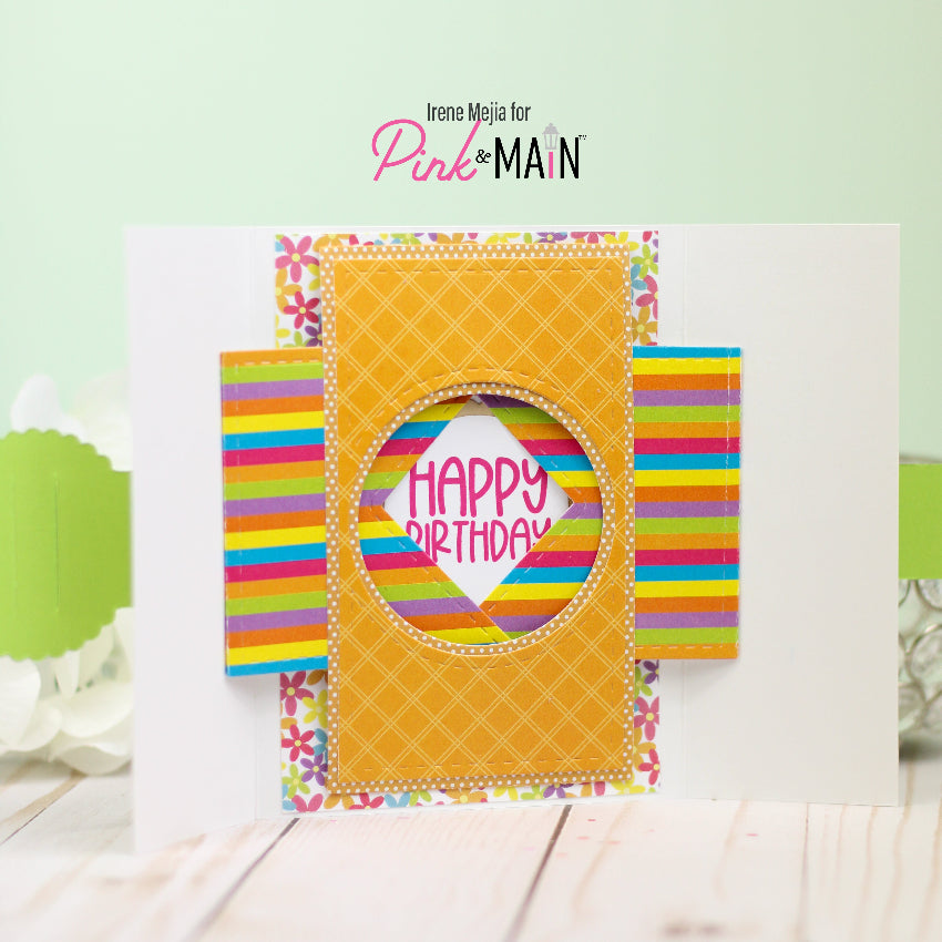 Pink and Main More Spotlight Sentiments Clear Stamps pm0780 stripes