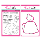 Pink and Main November Mug Clear Stamp and Die Set