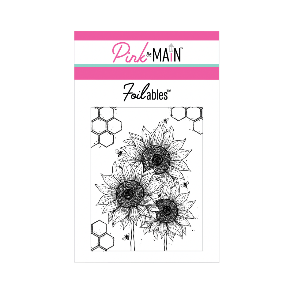 Pink and Main Sunflowers Foilables Panels pmf342