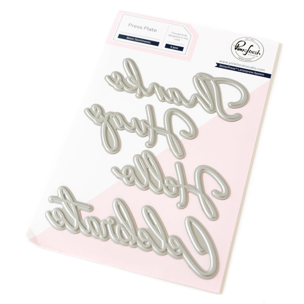 Pinkfresh Studio Basic Sentiments Press Plates 264424