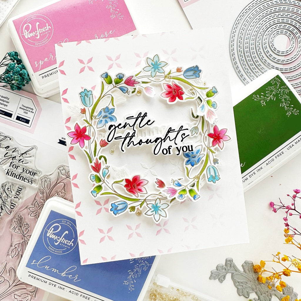 Pinkfresh Studio Beautiful Soul Press Plates 272525 Gentle Thoughts Card