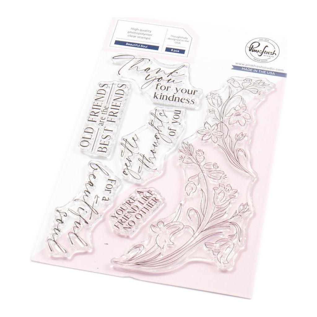 Pinkfresh Studio Beautiful Soul Stamps Dies Stencils And Press Plates Bundle 272225