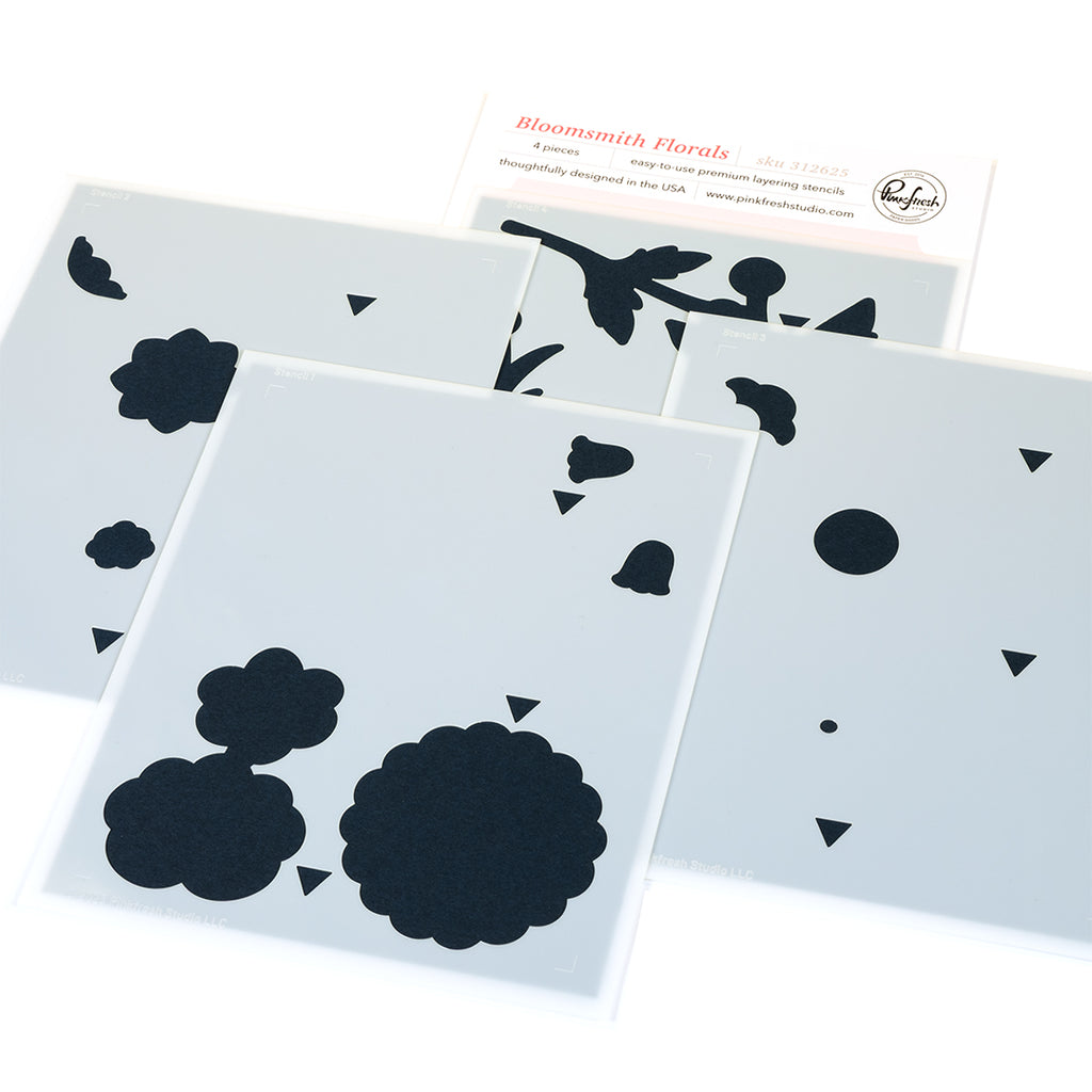 Pinkfresh Studio Bloomsmith Florals Stencils 312625