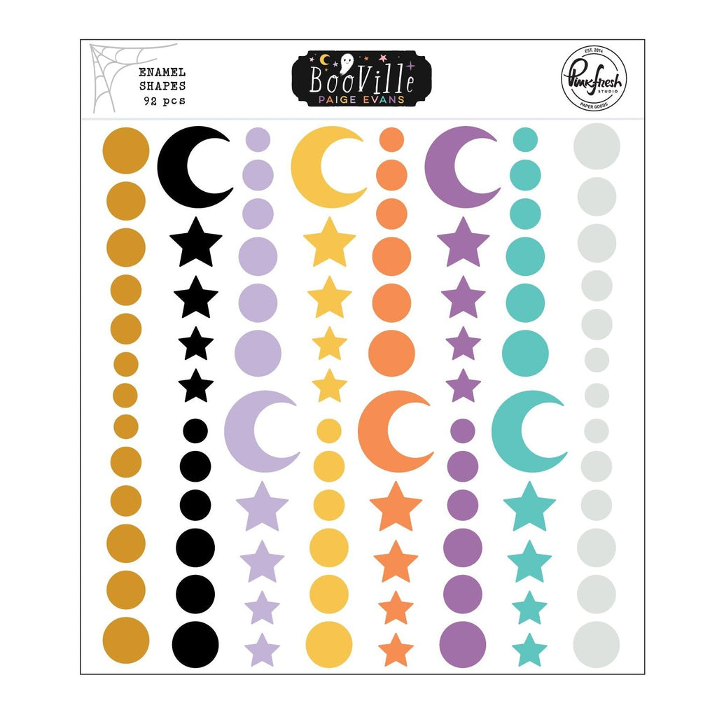 Pinkfresh Studio BooVille Enamel Shapes 326926