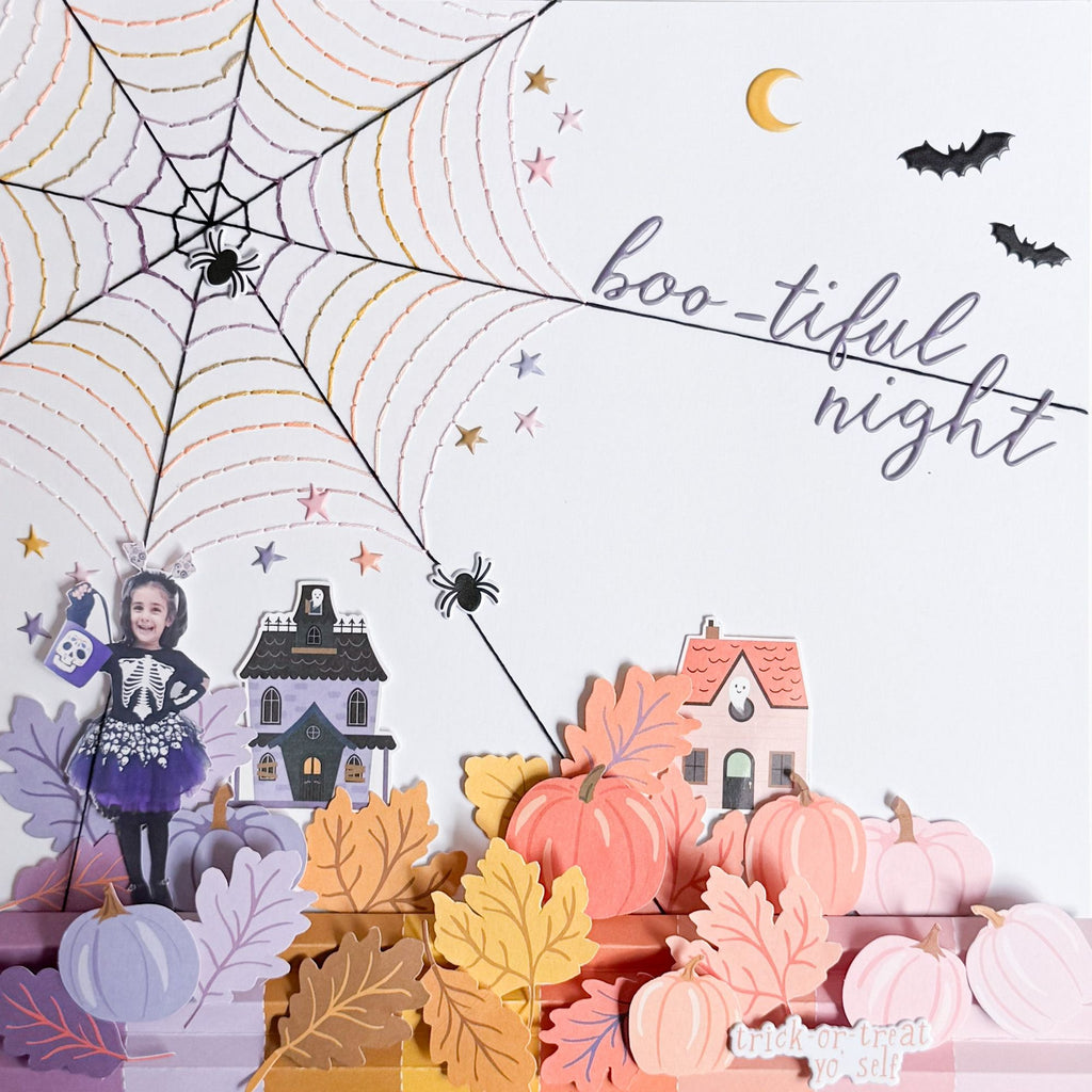 Pinkfresh Studio BooVille Rub Ons 326826 Halloween Night