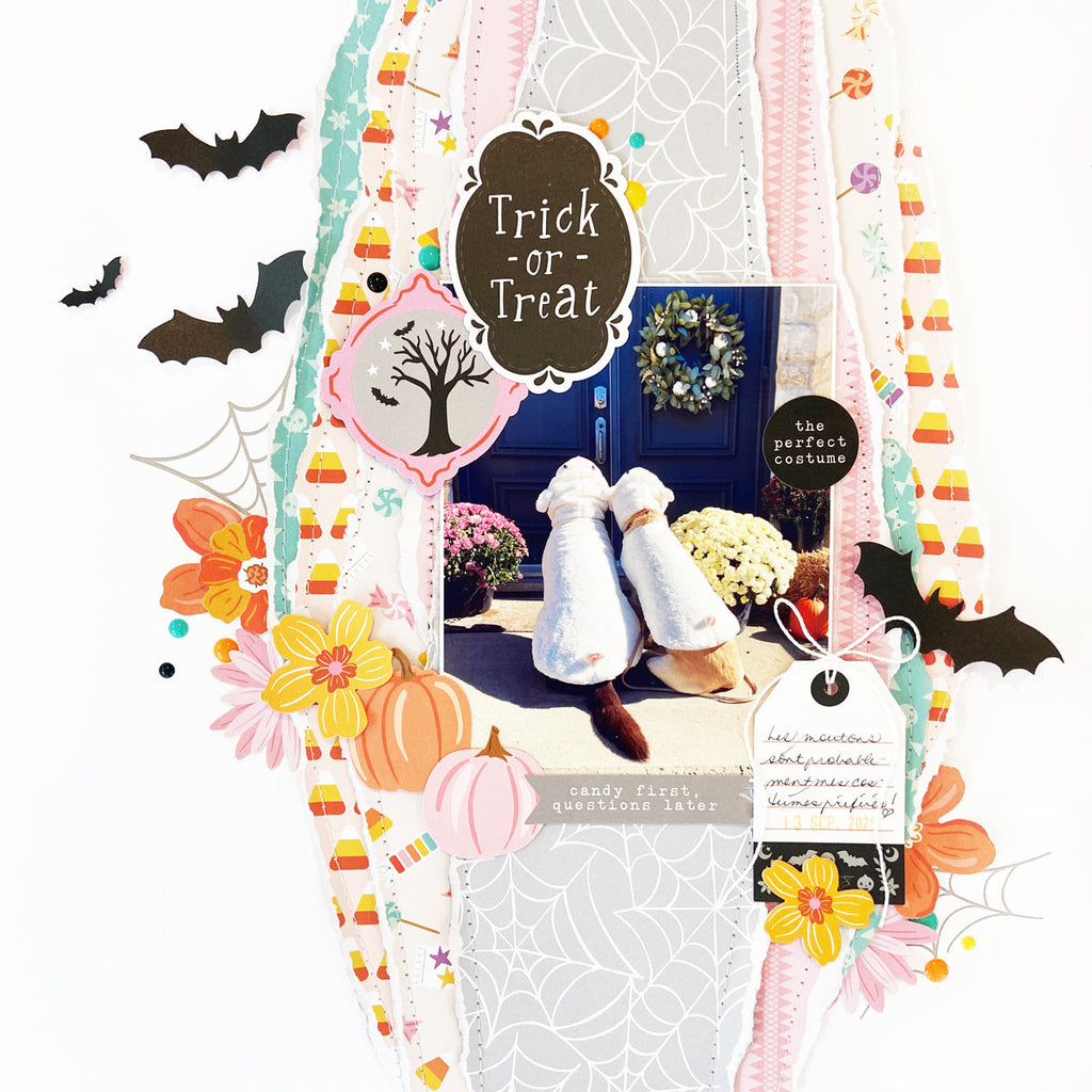 Pinkfresh Studio BooVille Rub Ons 326826 Trick Or Treat Pets