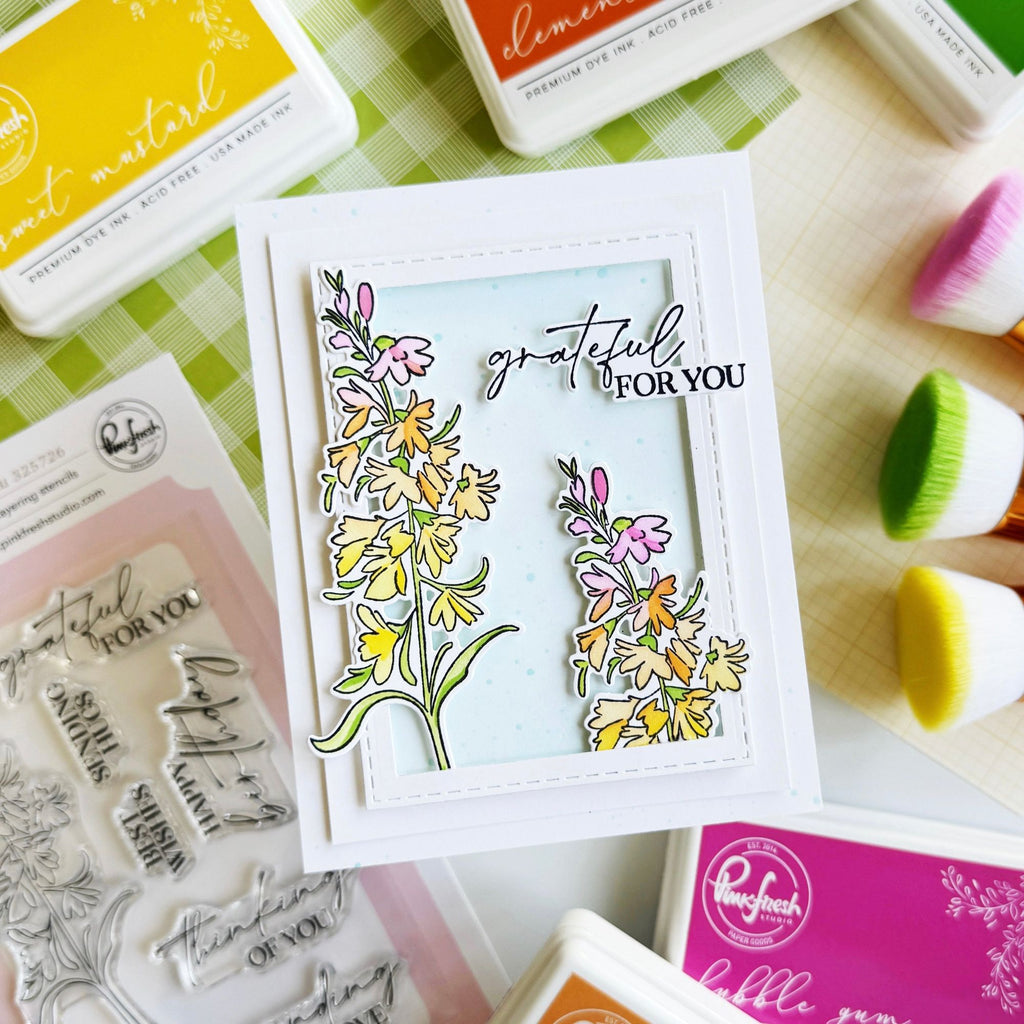 Pinkfresh Studio Cardinal Kiss Clear Stamps 325526 Grateful For You Card
