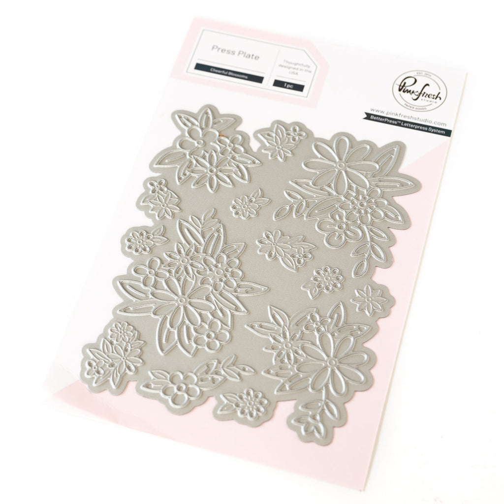 Pinkfresh Studio Cheerful Blossoms Press Plate 263024