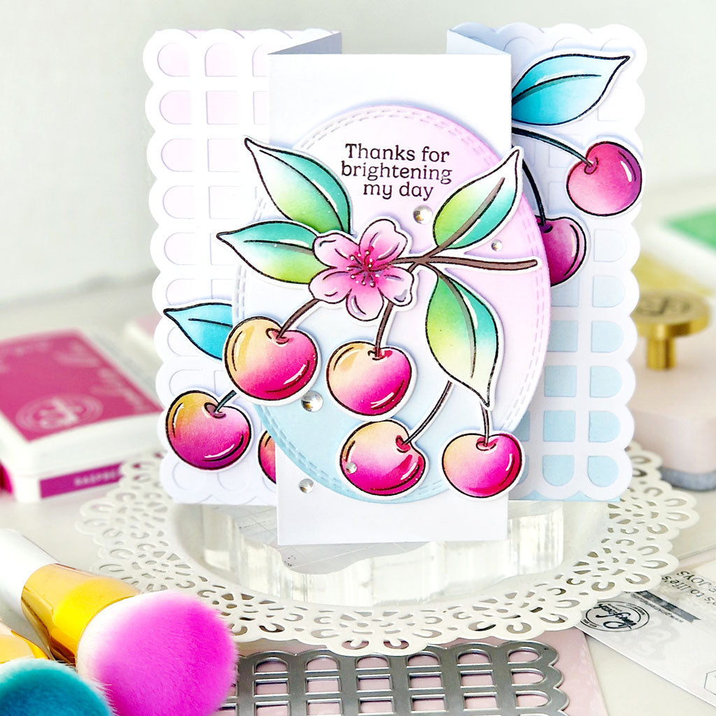 Pinkfresh Studio Cherry Bliss Dies 267425 Folding Card | color-code:ALT02