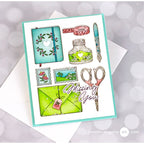 Pinkfresh Studio Classic Correspondence Clear Stamps 267625 Missing You Shaker Card | color-code:ALT04