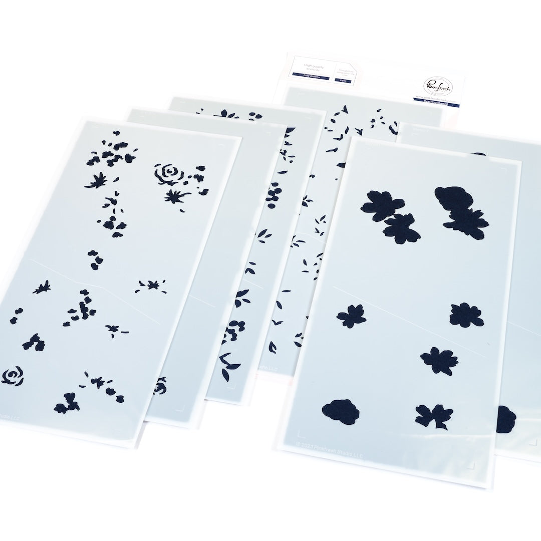 Pinkfresh Studio Cozy Blooms Stencils 246124