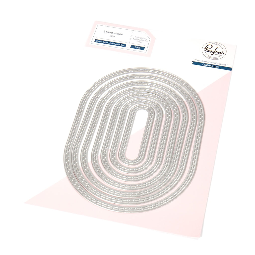 Pinkfresh Studio Double Stitched Circle And Elongated Oval Dies Bundle PF183ES