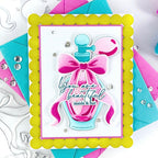 Pinkfresh Studio Elegant Essence Stencils 314126 Your Are Beautiful Inside And Out Card