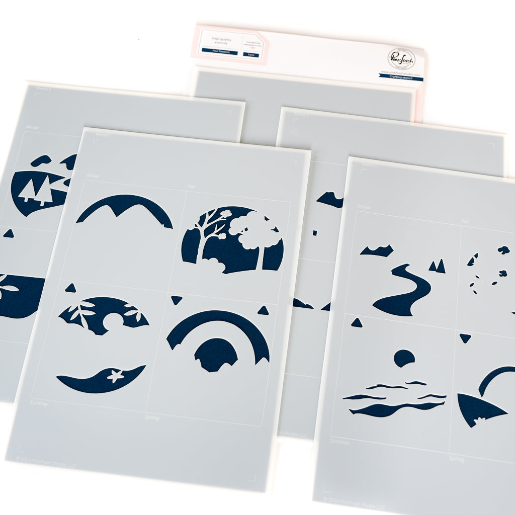 Pinkfresh Studio Four Seasons Stencils 266725