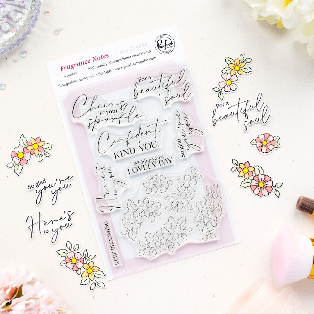 Pinkfresh Studio Fragrance Notes Clear Stamps 314326
