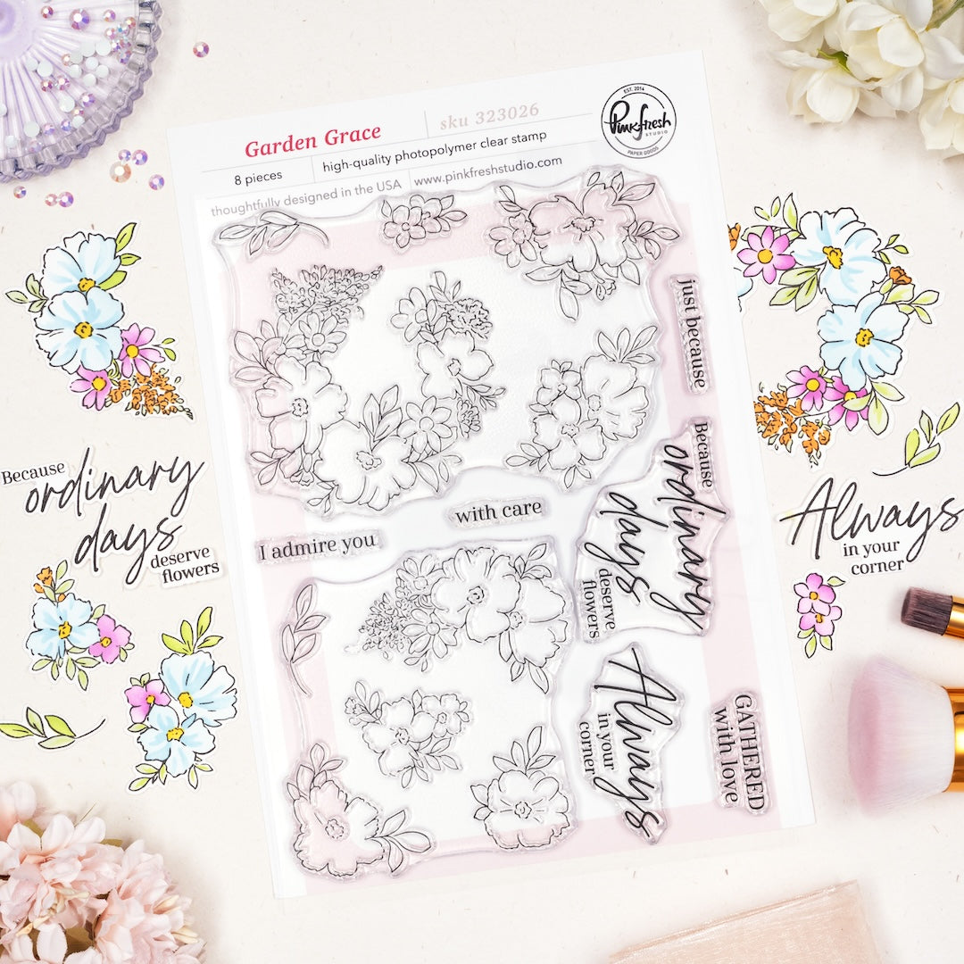 Pinkfresh Studio Garden Grace Clear Stamps 323026