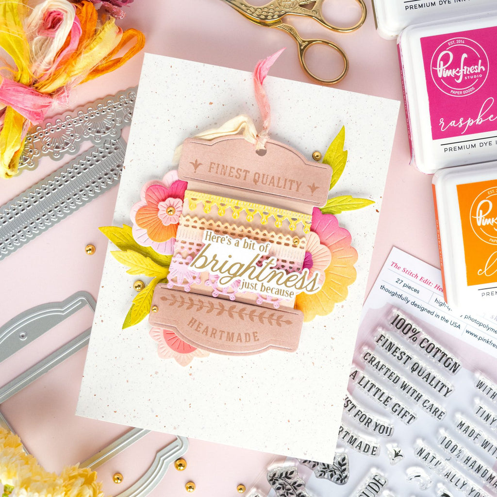 Pinkfresh Studio Gold Metallic Pearls pf073es Just Because Card | color-code:ALT13