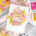 Pinkfresh Studio Gold Metallic Pearls pf073es Just Because Card | color-code:ALT13