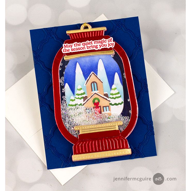 Pinkfresh Studio Interlaced Quatrefoil Die 260124 Ornament Card | color-code:ALT01